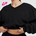 v neck hoodie sweatshirt